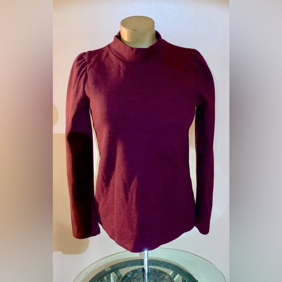 Madewell (Re)sourced Red Mock Neck Top size small - Picture 1 of 11